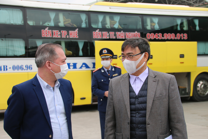 Công tác kiểm tra quản lý vận tải hành khách trước Tết Nhâm Dần của Sở GTVT Thái Nguyên và Tổng cục Đường bộ Việt Nam (Ảnh: Đức Mạnh)