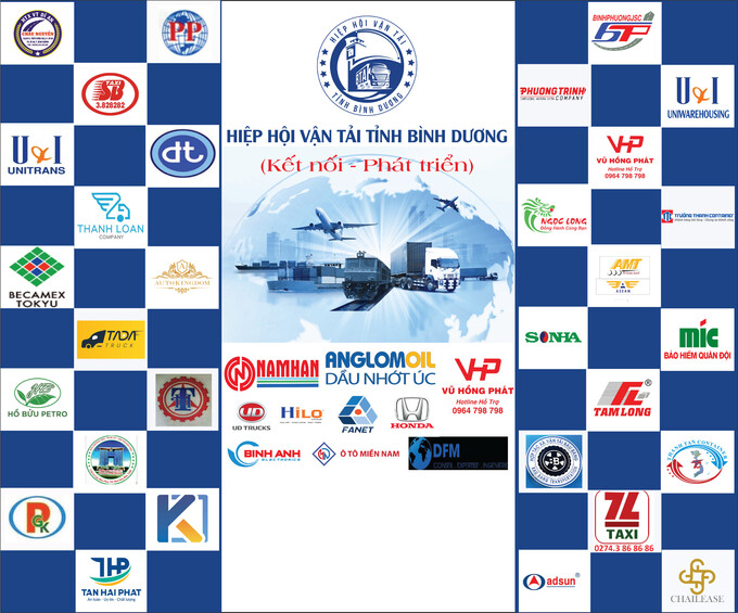 Các doanh nghiệp đại diện cho hội viên của Hiệp hội Vận tải Bình Dương