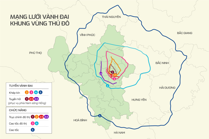 Hà Nội sẽ phấn đấu hoàn thành đường Vành đai 4 trước năm 2027 và chuẩn bị đầu tư, xây dựng đường Vành đai 5 trước năm 2030