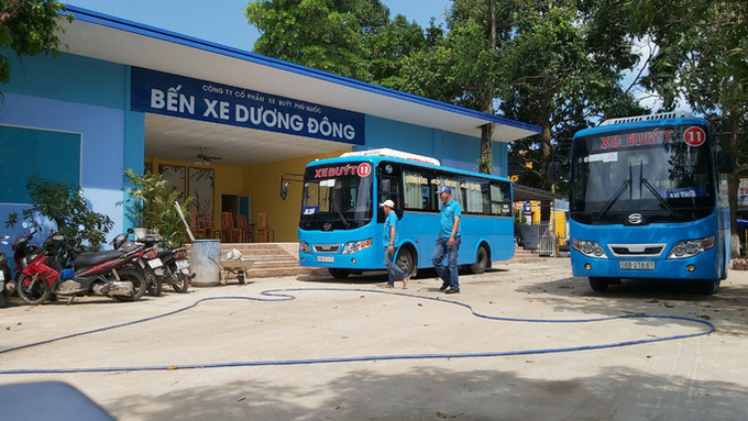 Nhà điều hành xe buýt của Công ty cổ phần Xe buýt Phú Quốc
