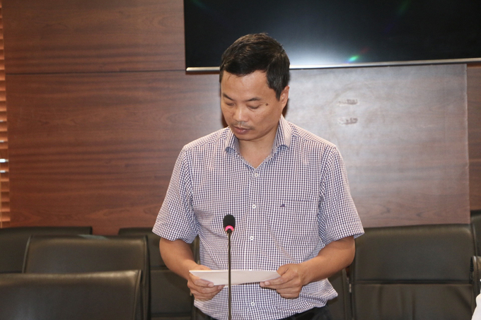 Đại diện Phòng Quản lý Vận tải, phương tiện và người lái báo cáo