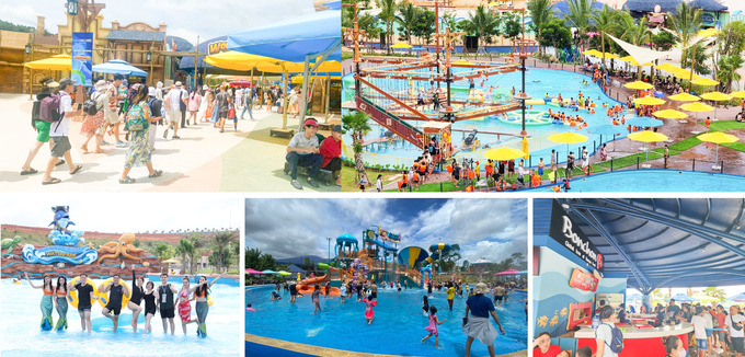 Lượng khách “khủng” đổ về Wonderland Water Park dịp Lễ 2.9. Ai nấy cũng trong trạng thái “vui hết cỡ, quẩy hết mình” giữa làn nước mát lạnh
