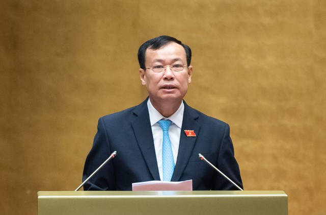 Chủ nhiệm Ủy ban Quốc phòng và An ninh Lê Tấn Tới báo cáo giải trình, tiếp thu, chỉnh lý Luật Căn cước