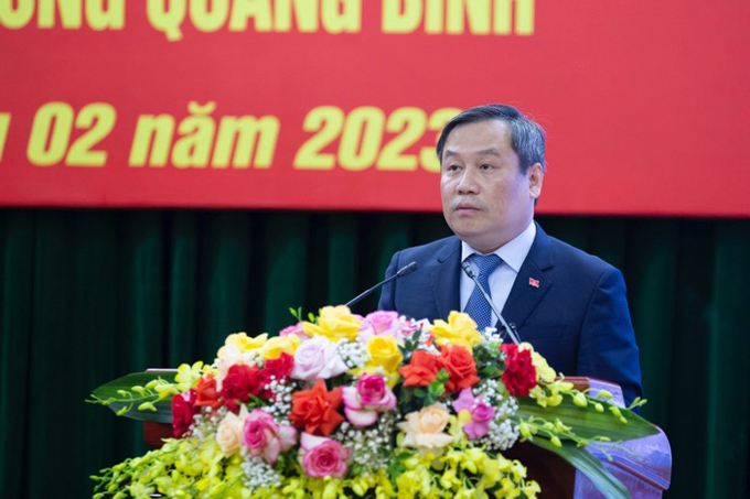 Bí thư Tỉnh ủy Quảng Bình Vũ Đại Thắng phát biểu tại Hội thảo