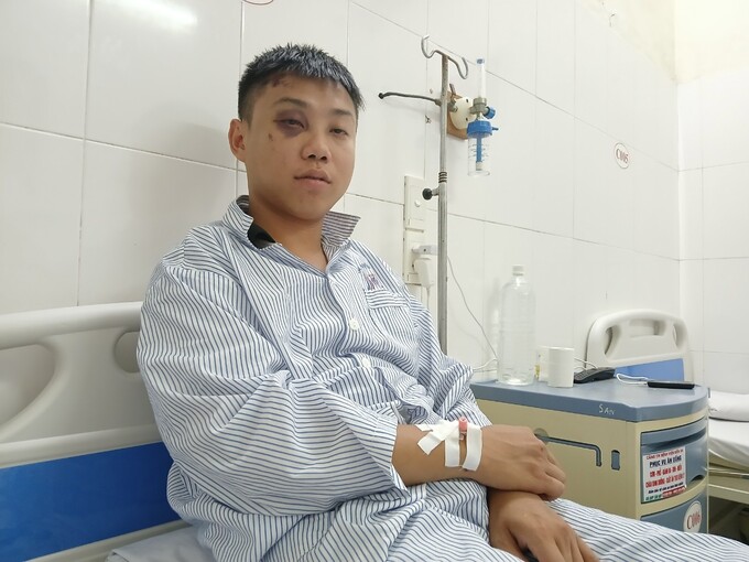 Anh Đồng Văn Ch., tại bệnh viện Kiến An.
