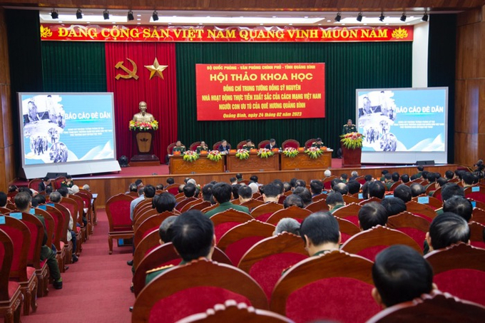 Tỉnh Quảng Bình tổ chức hội thảo khoa học với chủ đề “Đồng chí Trung tướng Đồng Sỹ Nguyên - Nhà hoạt động thực tiễn xuất sắc của cách mạng Việt Nam, người con ưu tú của quê hương Quảng Bình”.