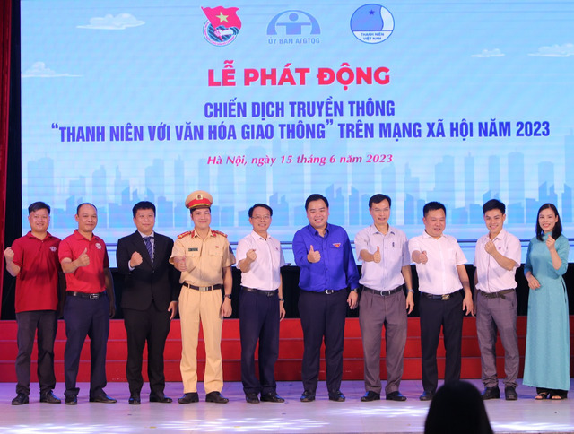 Lễ phát động Chiến dịch truyền thông “Thanh niên với văn hóa giao thông” trên mạng xã hội năm 2023 tại Hà Nội vào ngày 15/06/2023