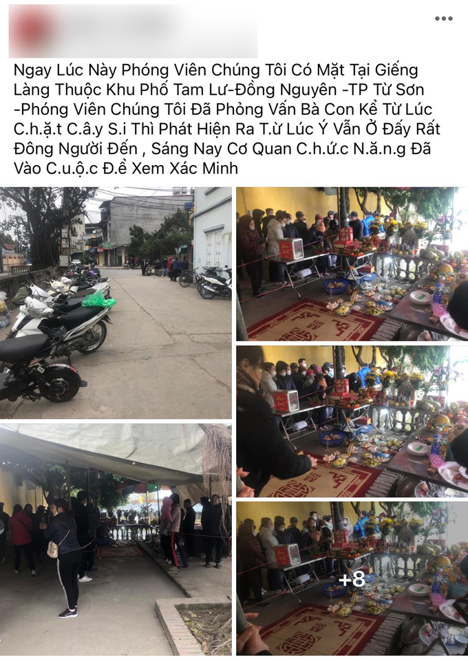 Nhiều người dân thấy hiếu kỳ đã đăng trên mạng xuất hiện nhiều bài đăng về sự xuất hiện của 'rắn thần'.