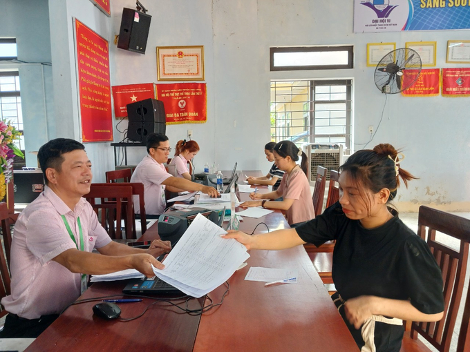Hoạt động giao dịch xã của NHCSXH.