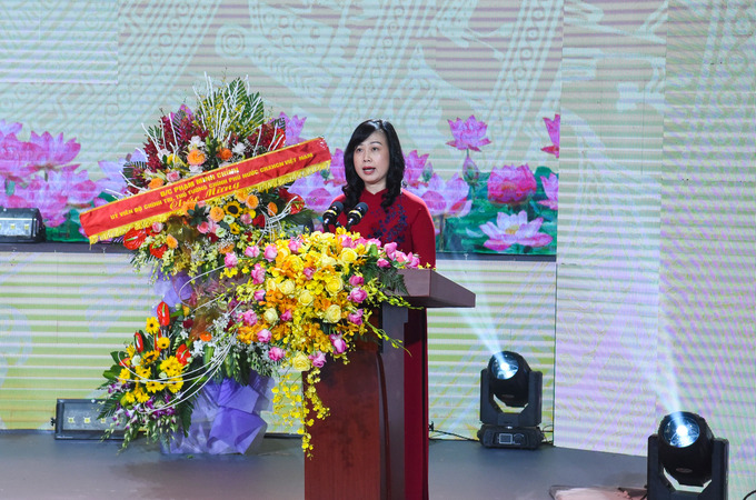 Bí thư Tỉnh ủy Bắc Ninh Đào Hồng Lan phát biểu tại hội nghị.