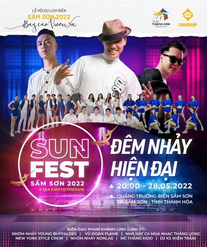 Đêm nhảy hiện đại tôn vinh sự kết hợp giữa âm nhạc và vũ đạo. Ảnh Sun Group