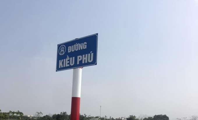 Đường mang tên Kiều Phú được gắn biển