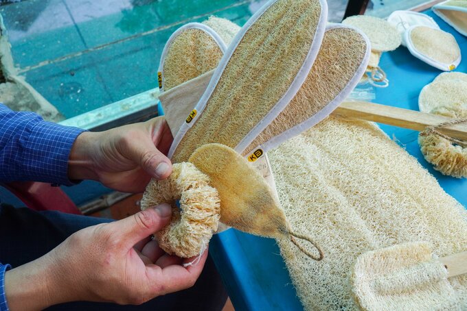 Những sản phẩm được làm từ xơ mướp