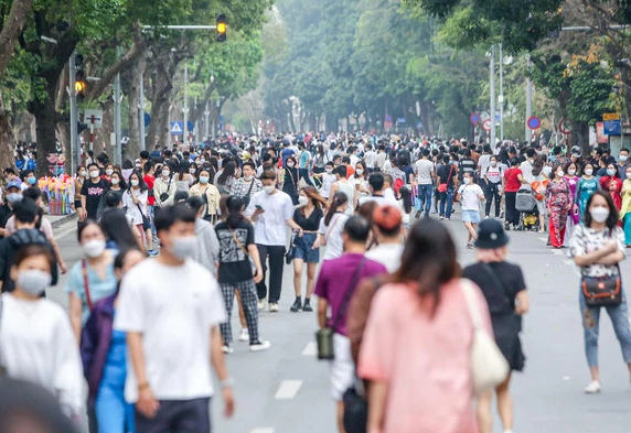 Phố Đinh Tiên Hoàng chiều ngày 20/3. Ảnh TP