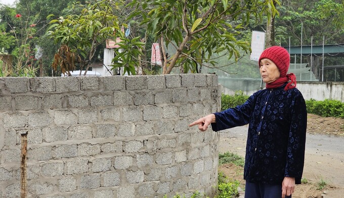 Bà Nguyễn Thị Mạo (SN 1952, ở thôn Lĩnh Thành, xã Đan Trường, Nghi Xuân, Hà Tĩnh) – người đã tự nguyện hiến 150 m2 đất trị giá 800 triệu đồng để mở đường xây dựng nông thôn mới