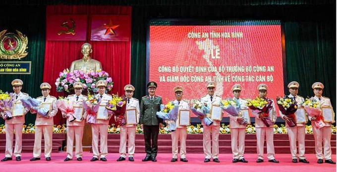 CA tỉnh Hoà Bình điều động, bổ nhiệm nhiều vị trí chủ chốt. Ảnh: CA Hoà Bình