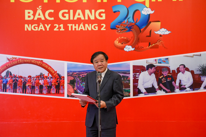 Ông Trịnh Văn Ánh - Tổng Biên tập Báo Bắc Giang phát biểu khai mạc .