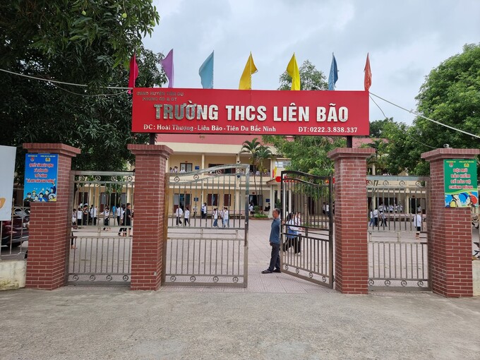 Trường THCS Liên Bão nơi 2 nữ sinh đang theo học.