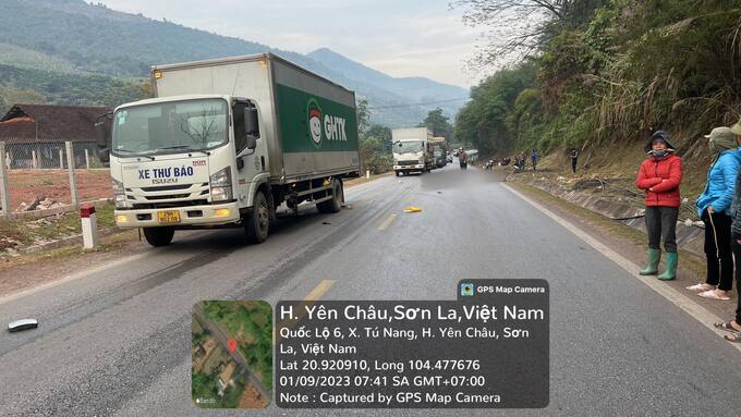 Hiện trường vụ tai nạn.