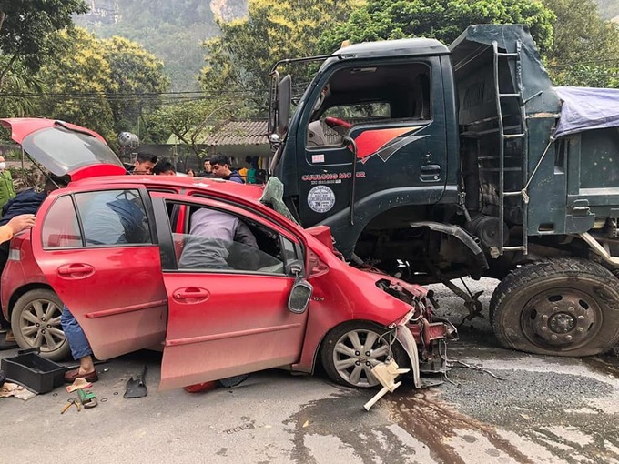 Hiện trường vụ tai nạn. Ảnh: CTV