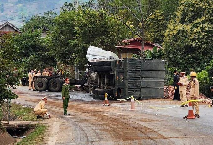 Hiện trường vụ tai nạn. Ảnh: N.H