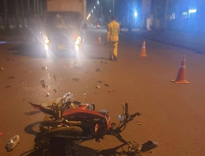 Hiện trường vụ tai nạn. Ảnh: HBXM