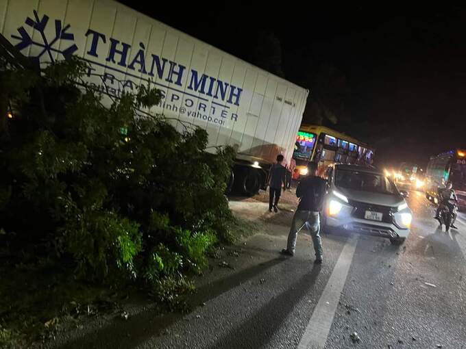 Hiện trường vụ tai nạn.