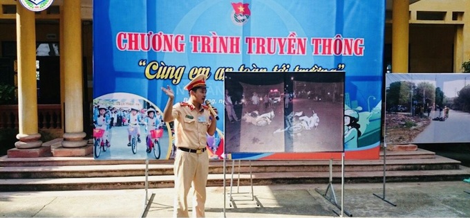 Chương trình truyền thông 'Cùng em an toàn tới trường' tại trường THCS Tân Mỹ 