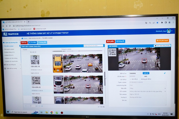 Hệ thống giám sát xử lý vi phạm trật tự an toàn giao thông tại Phòng CSGT đường bộ - đường sắt, CATP.