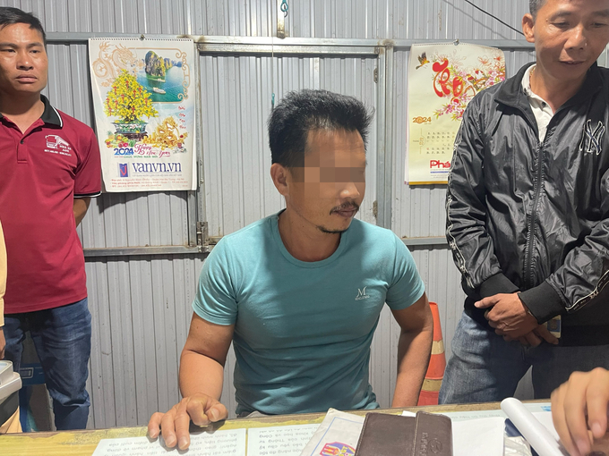 Tài xế N. tại cơ quan Công an