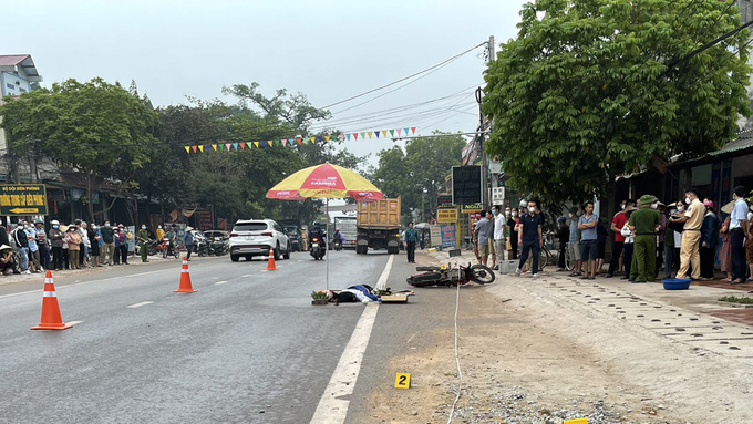 Hiện trường vụ tai nạn.