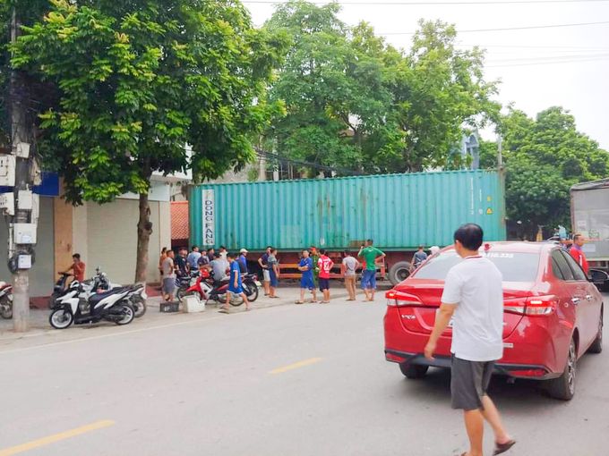 Hiện trường vụ tai nạn.