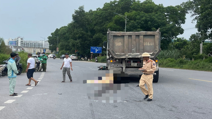 Hiện trường vụ tai nạn giao thông.
