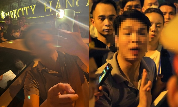 Dùng điện thoại quay clip và phát trực tiếp sự việc lên mạng, kêu gọi những người khác đến chốt kiểm tra cản trở giao thông.