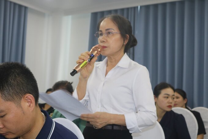 Cử tri Đoàn Thị Kim (công ty Luật Sunrise Việt Nam). Ảnh: Đinh Huyền.