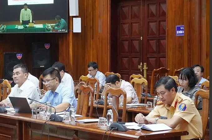 Các đại biểu tham dự hội nghị tại điểm cầu Quảng Bình.