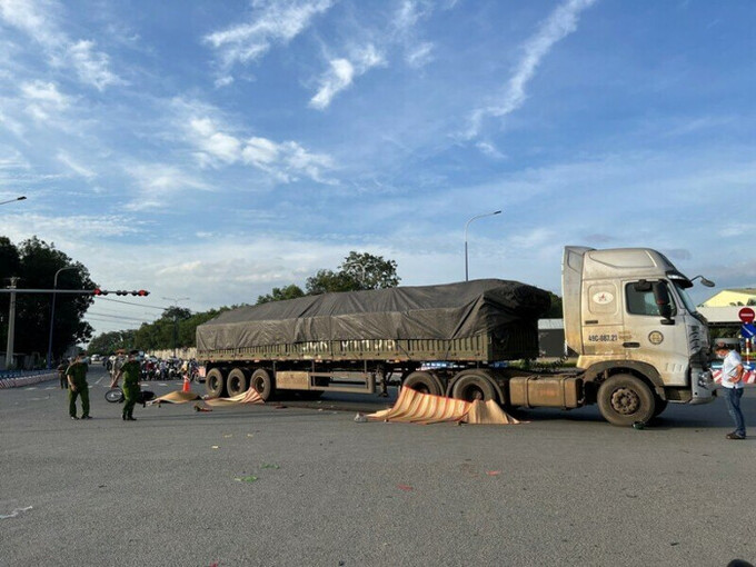 Hiện trường vụ tai nạn.