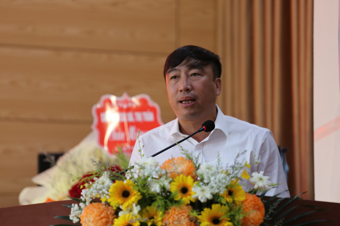 Phó Chủ tịch UBND huyện Quốc Oai Phạm Quang Tuấn phát biểu