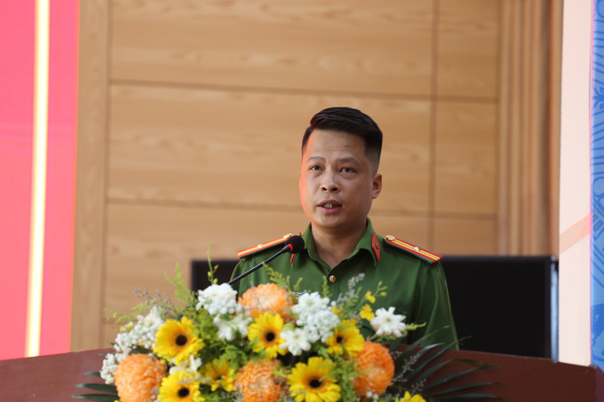 Thiếu tá Đỗ Mạnh Hùng - Phó trưởng Công an xã Nghĩa Hương