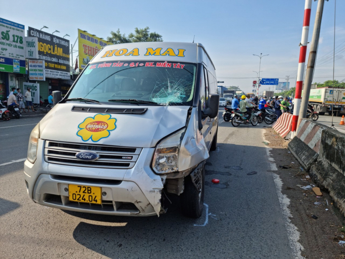 Hiện trường vụ tai nạn. Ảnh thực tế