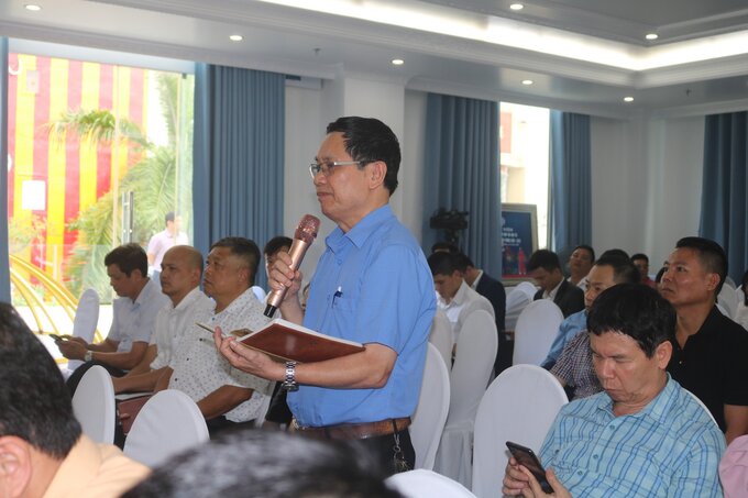 Ông Đặng Thế Lưỡng – Tổng Thư ký Hiệp hội Doanh nghiệp Hải An nêu quan điểm. Ảnh: Đinh Huyền.
