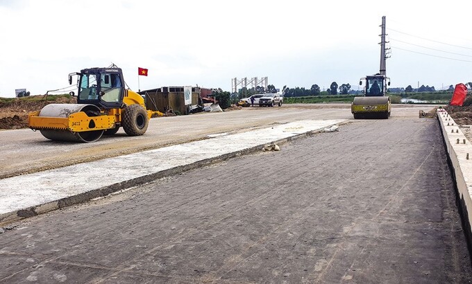 Thi công tuyến nhánh nút giao phía Tây Nam thành phố Bắc Ninh
