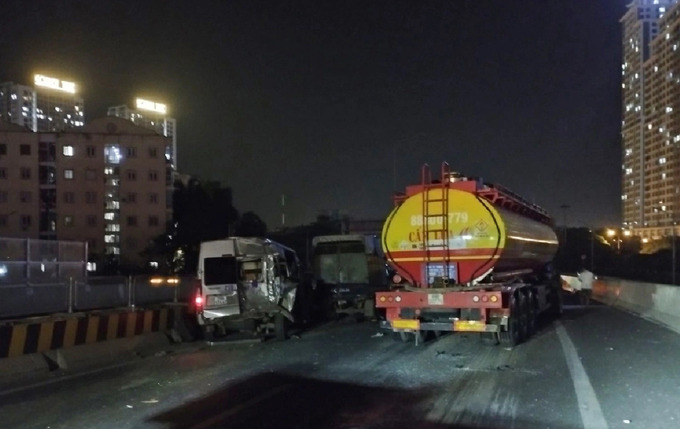 Hiện trường vụ tai nạn. Ảnh: H.Q.