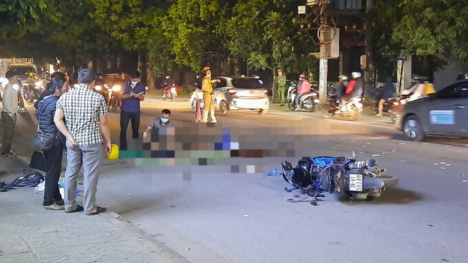 Hiện trường vụ tai nạn.