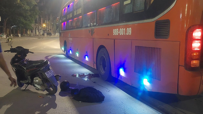 Hiện trường vụ tai nạn giao thông.