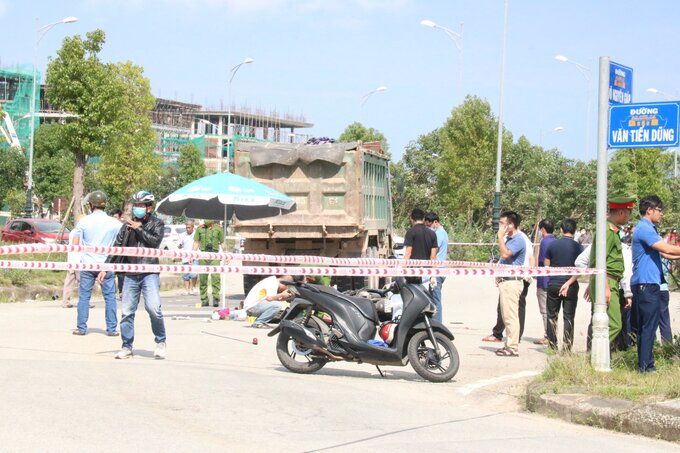 HIện trường vụ tai nạn.