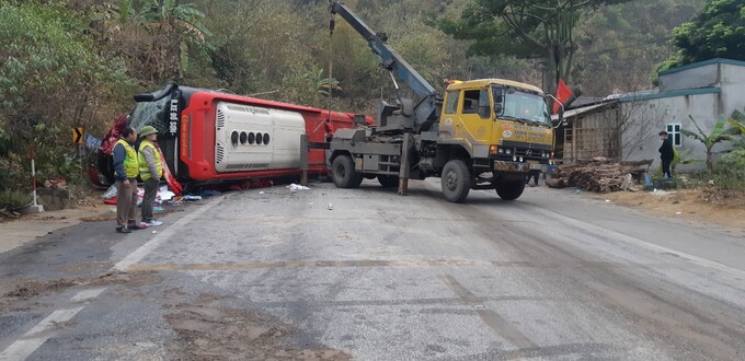 Chiếc xe khách quá hạn đăng kiểm, không truyền dữ liệu giám sát hành trình về hệ thống