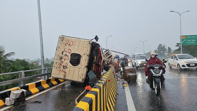 Hiện trường vụ tai nạn giao thông.