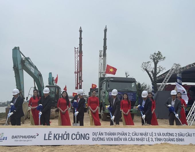 Lễ khởi công xây dựng cầu Nhật Lệ 3 chiều ngày 8/1/2023