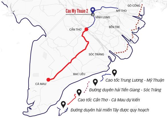Tuyến đường bộ ven biển Biển Đông – Biển Tây với chiều dài khoảng 788km